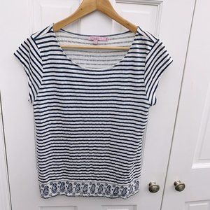 Calypso St. Barth Striped Linen Top